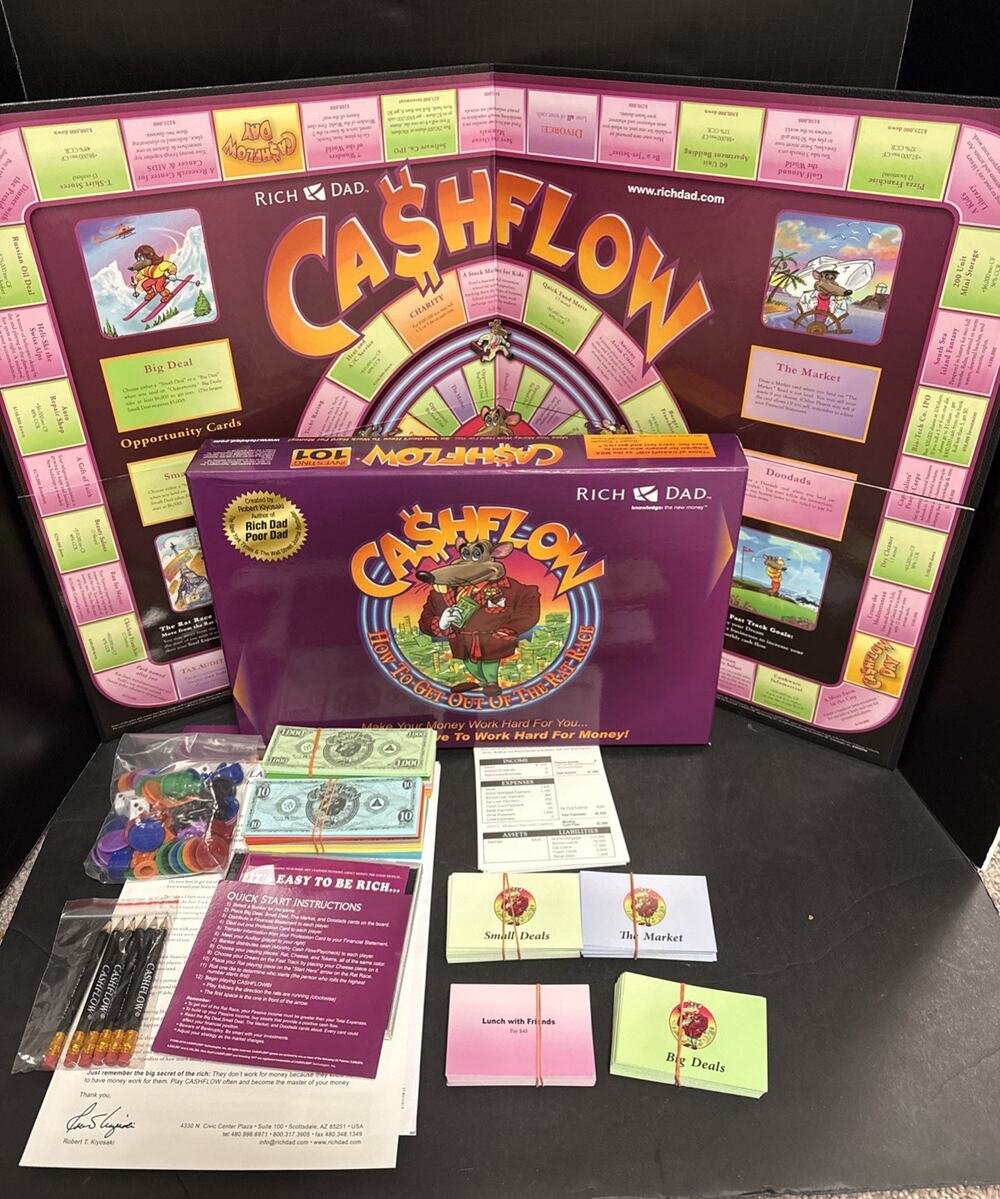 Cashflow Board Game Robert Kiyosaki Rich Dad Poor Dad Wealth Finance Complete